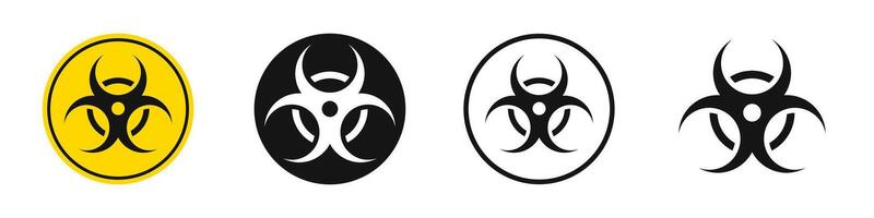 Biohazard sign. Radiation sign. Biohazard sign. Toxic sign. Danger signs. vector