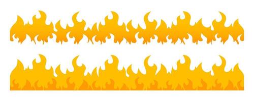 Fire flame illustration. Fire illustration. Fire, bonfire, campfire symbols. vector