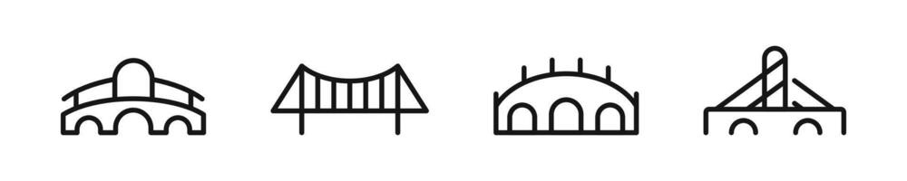 Bridge icons. Bridge vector