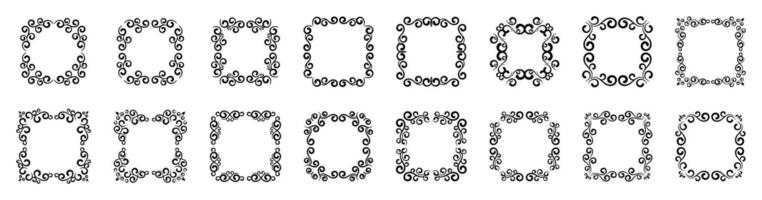 Decorative frames set. Ornamental elements collection. Calligraphic design elements set. vector