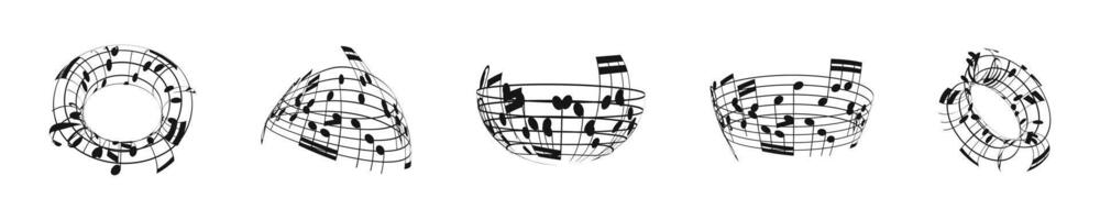 música notas icono. melodía ilustración. musical notas vector
