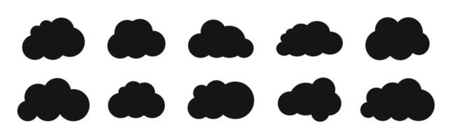 Cloud icons. Clouds set. Cloud vectors