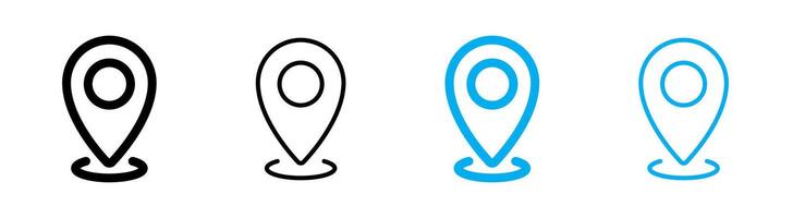 Location pointers. Location pointer icons. Map markers collection. Pin pointer icons. vector
