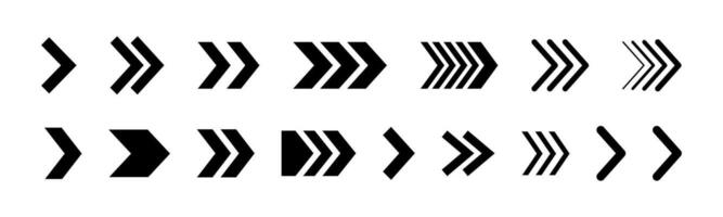 Arrows set. arrow icons. arrow collection. vector