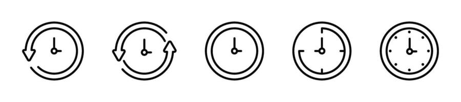 Time and Clock icons set. Clocks icon set. Clock icons vector