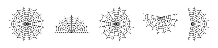 Spiderweb illustration. Spider web icons. Cobweb vectors. vector