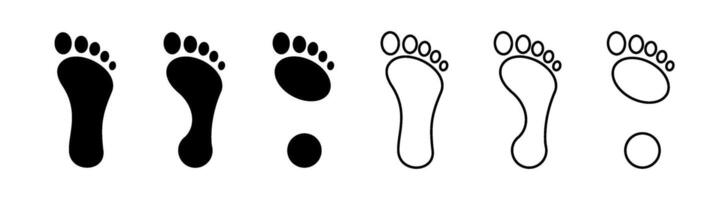 Human footprints. Footprint. Different human footprints. vector