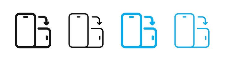 Screen rotation. Phone rotation icons. Rotation symbols. Screen rotation icons. vector