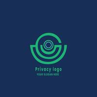 privacy logo design vector