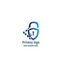 privacy logo design vector