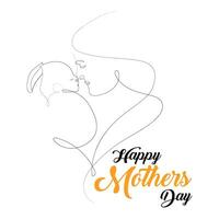 Happy mothers day send love message to the best mom vector