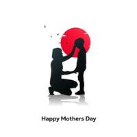 Happy mothers day send love message to the best mom vector