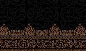 Black Design Batik Traditional Background vector