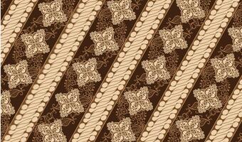 Javanese batik pattern background vector