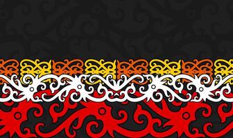 Ornament Design Traditional Dayak Background vector