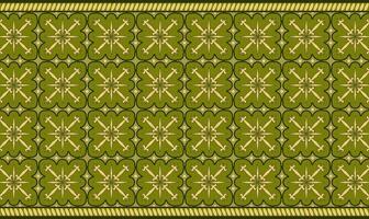 Design Batik Traditional Background Green vector