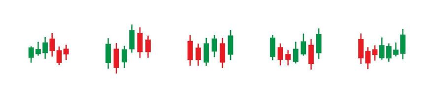 Candlestick chart signals and indicators for trading. Stock market candlestick set. Currency trading. Candlestick patterns vector