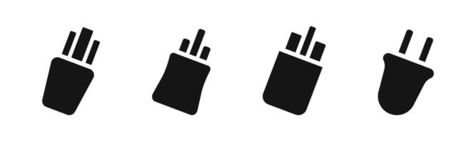 Power plug icon set. Power plug illustration. Plug icon vector