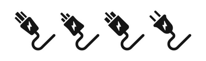 Power plug symbols. Power plug illustration. Plug icon. Electricity power plug vector