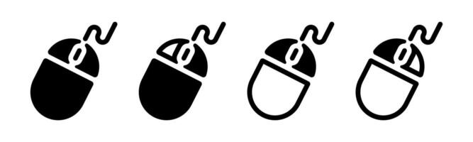 Computer mouse icons. Computer mouse cursor icons. Flat icons. vector