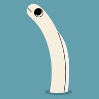 Sharp garden eel single 2 cute on a background, illustration. vector