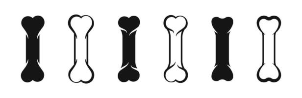 Dog bone. Animal bone pictogram. Bone icons. Bone . vector