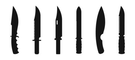 cuchillo siluetas cuchillo iconos cuchillo cuchillas vector