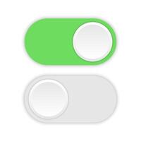 cambiar palanca botones. cambiar botones. aplicación cambiar botón interfaz. alterna. en apagado conmutador iconos vector