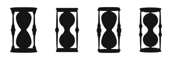 Hourglass icons. Sand watch symbol, logo. vector