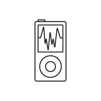 mp3 jugador icono logo vector