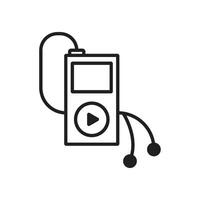 mp3 jugador icono logo vector