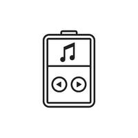 mp3 jugador icono logo vector