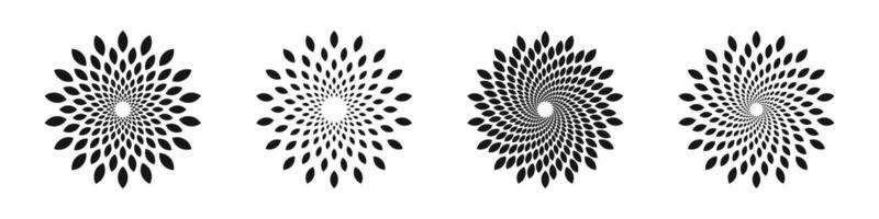 Burst icons. Abstract burst collection. Radial shapes set. Explosion symbols. vector