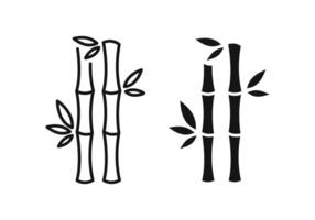 Bamboo icons. Bamboo vectors. Bamboo stalks vector