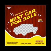 car rent or sale post design and social media banner template vector