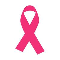 Pink ribbon sign. Breast Cancer Awareness Month. vector