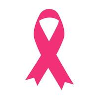 Pink ribbon sign. Breast Cancer Awareness Month. vector