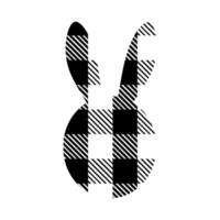 Checkered black and white rabbit or hare vector