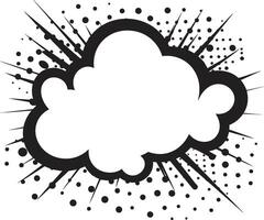 Comic Creation Dynamic Black Speech Bubble Bold Banter Retro PopArt Speech Cloud vector