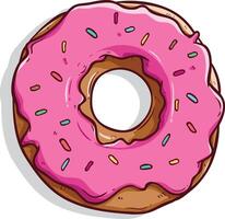 delicious donut hand drawing vector