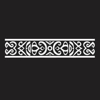 Indigenous Beauty Ethnic Style Border in Black Ceremonial Patterns Black Emblem for Ethnic vector