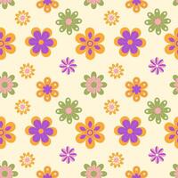 Floral seamless pattern with Mexican motifs vector