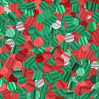 Red and Green Sparkling Sequins, Festive Christmas Background Closeup, Square Format vector