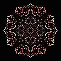 creative floral febric pattern mandala design vector