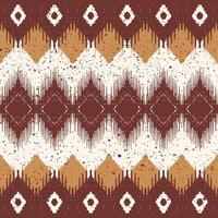 arte abstracto étnico ikat. patrón impecable en estilo tribal, bordado folclórico y mexicano. estampado de adornos de arte geométrico azteca.diseño para alfombras, papel pintado, ropa, envoltura, tela, cubierta, textil vector