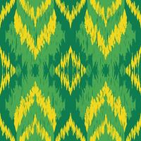 arte abstracto étnico ikat. patrón impecable en estilo tribal, bordado folclórico y mexicano. estampado de adornos de arte geométrico azteca.diseño para alfombras, papel pintado, ropa, envoltura, tela, cubierta, textil vector