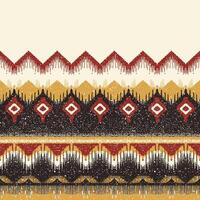 Ethnic abstract ikat art. Seamless pattern in tribal, folk embroidery, and Mexican style. Aztec geometric art ornament print.Design for carpet, wallpaper, clothing, wrapping, fabric, cover, textile vector