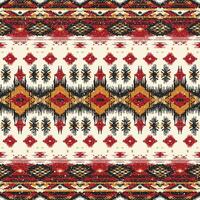 arte abstracto étnico ikat. patrón impecable en estilo tribal, bordado folclórico y mexicano. estampado de adornos de arte geométrico azteca.diseño para alfombras, papel pintado, ropa, envoltura, tela, cubierta, textil vector