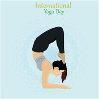 dia internacional del yoga vector