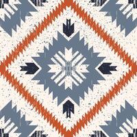 arte abstracto étnico ikat. patrón impecable en estilo tribal, bordado folclórico y mexicano. estampado de adornos de arte geométrico azteca.diseño para alfombras, papel pintado, ropa, envoltura, tela, cubierta, textil vector